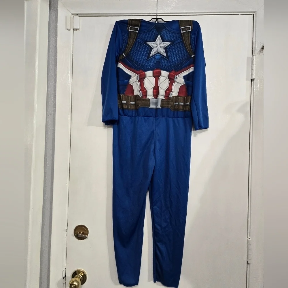 Marvel Kid's Captain America Bodysuit Costume Sz Medium